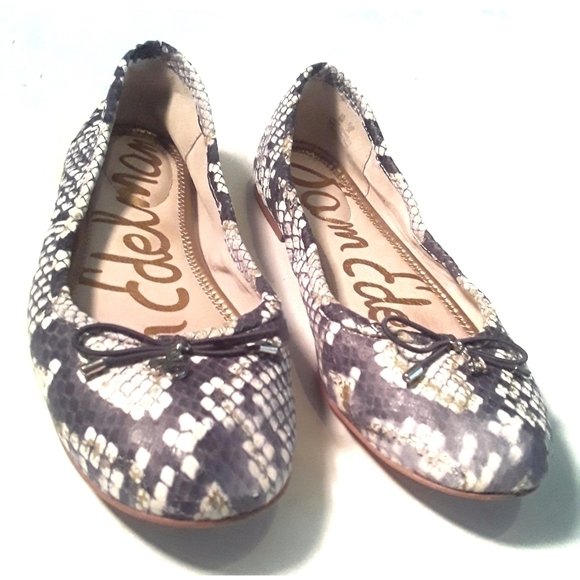 Sam Edelman Faux Snakeskin Ballet Slippers - Picture 1 of 13